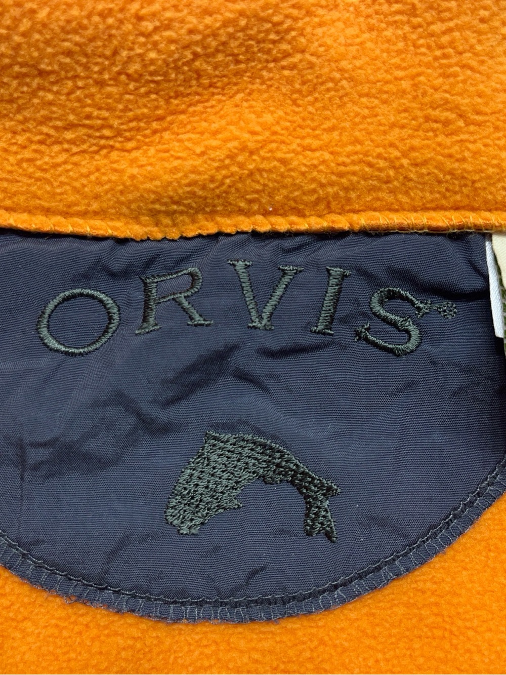 Orvis Full Zip Fleece Lined Jacket Mens Size Large Mock Neck Zip Pocket Fishing - Picture 6 of 12